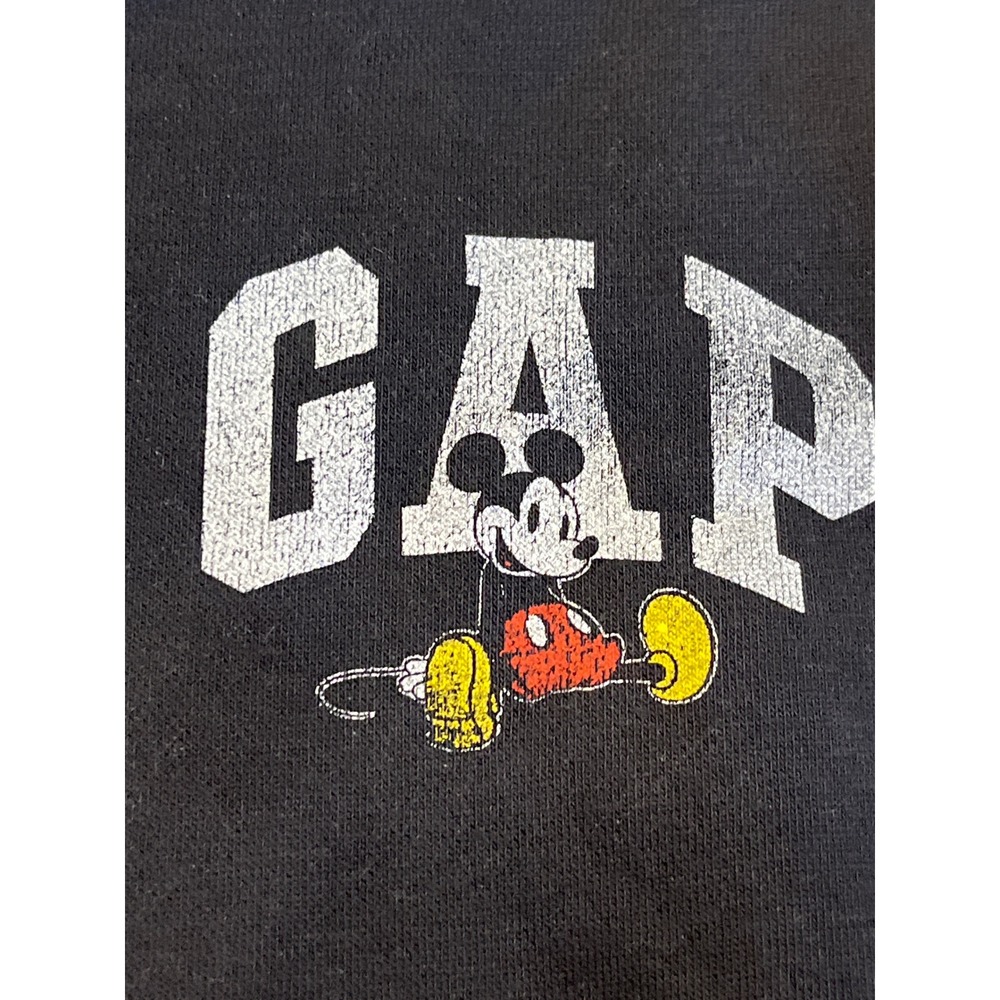 Gap x Disney Mickey Mouse Logo Hoodie Kids Size‎ 10 Teen Black Pullover